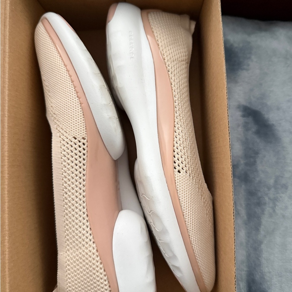 Cole Haan Women's Beige Knit Flats 3.Zerogrand Stitchlite Ballet Flat - Picture 4 of 5